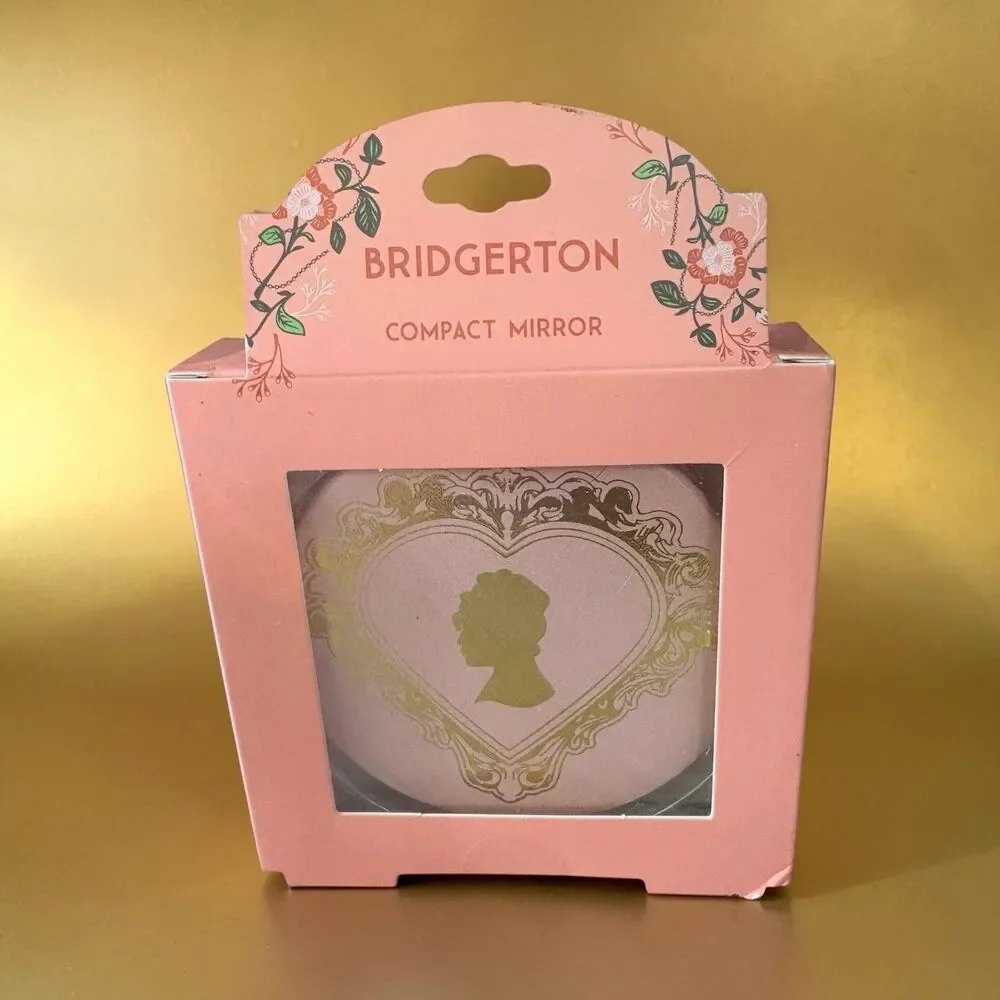 Bridgerton (Netflix Series) Pink And Gold Compact Mirror Queen Charlotte NEW